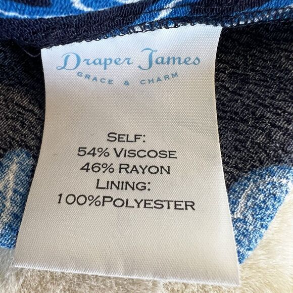 Draper James Blue Geranium Floral Tie Sleeve Dress Sz 4 Classic Rodeo Wedding - Picture 11 of 12